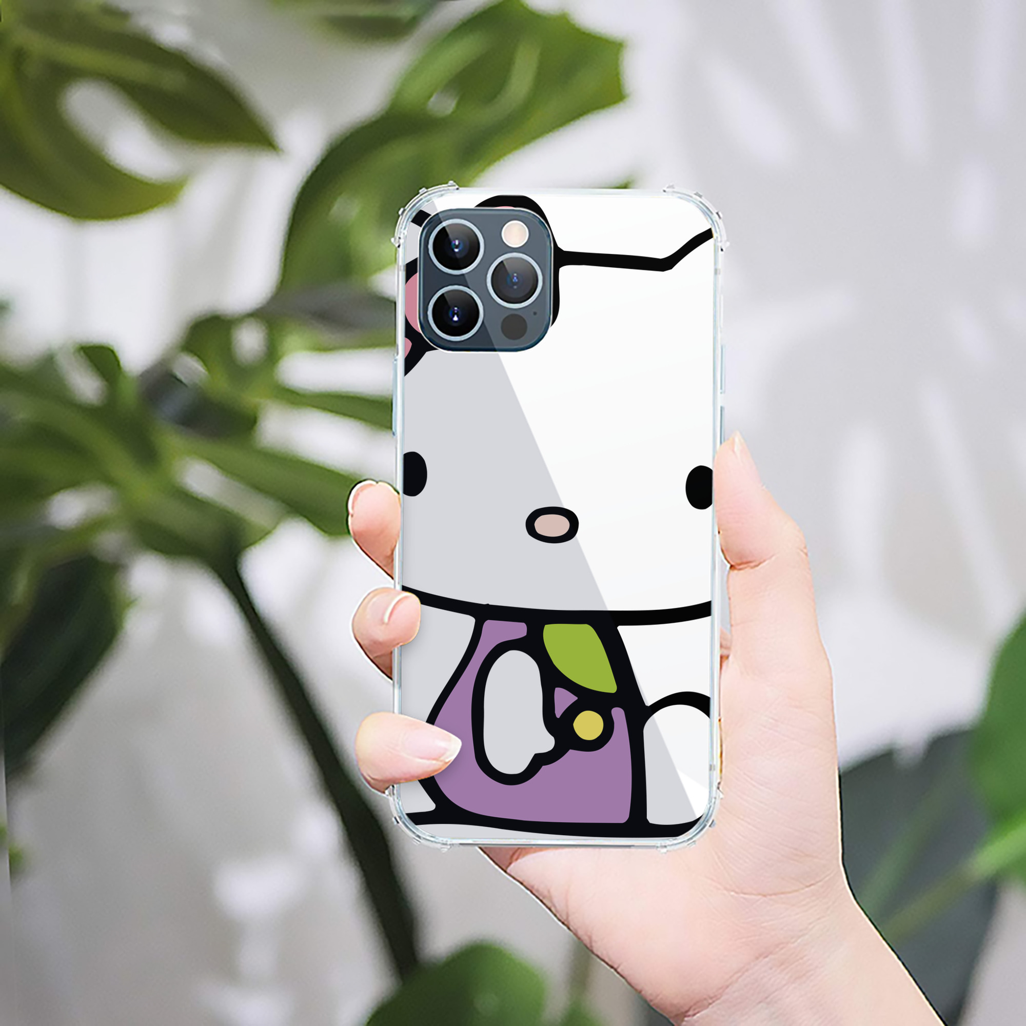 （画像用） Hello Kitty ハローキティ 【iPhone 12シリーズ対応】透明スマホケース（クリアソフトケース）